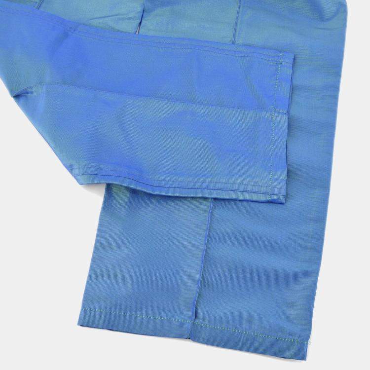 Pre Owned Chanel Silk Long Pants Blue 96A M