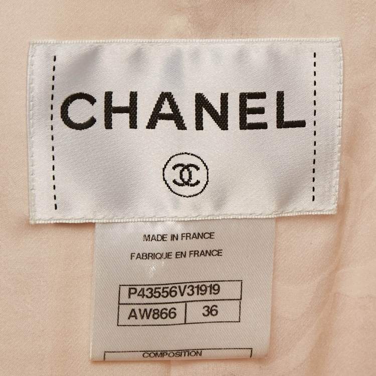 Pre Owned Chanel Pink Lurex Zip-Up Jackets S