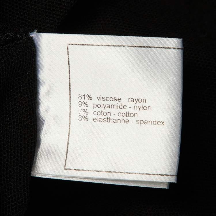 Pre Owned Chanel Black Mesh Tiered Mini Dress M