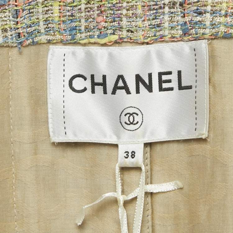مملوكة مسبقًا Chanel Multicolor Tweed Short Sleeve Jacket M