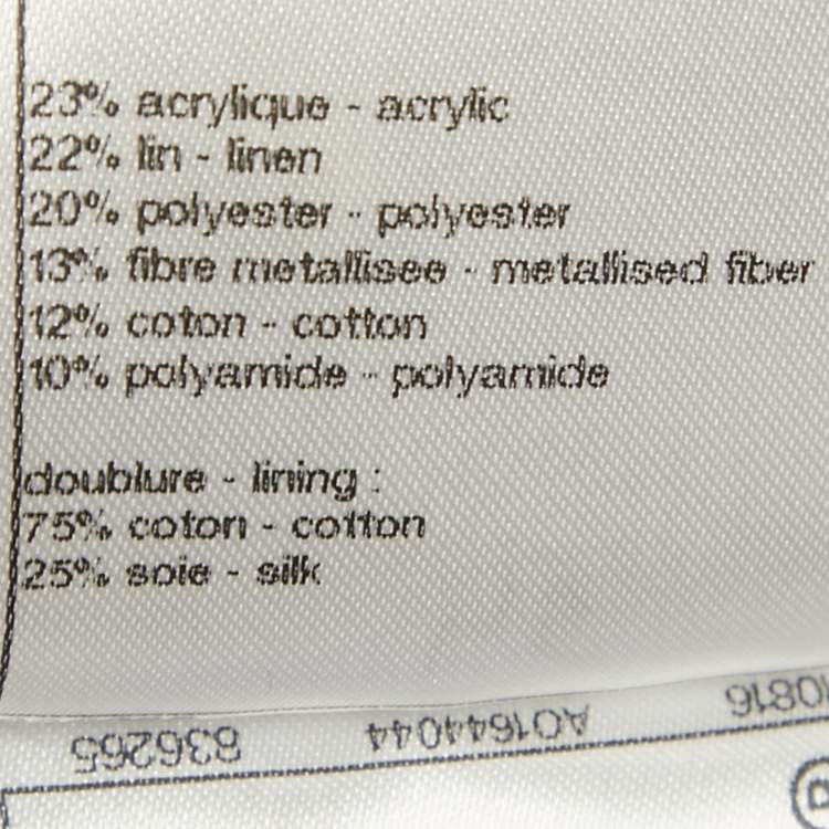 مملوكة مسبقًا Chanel Multicolor Tweed Short Sleeve Jacket M