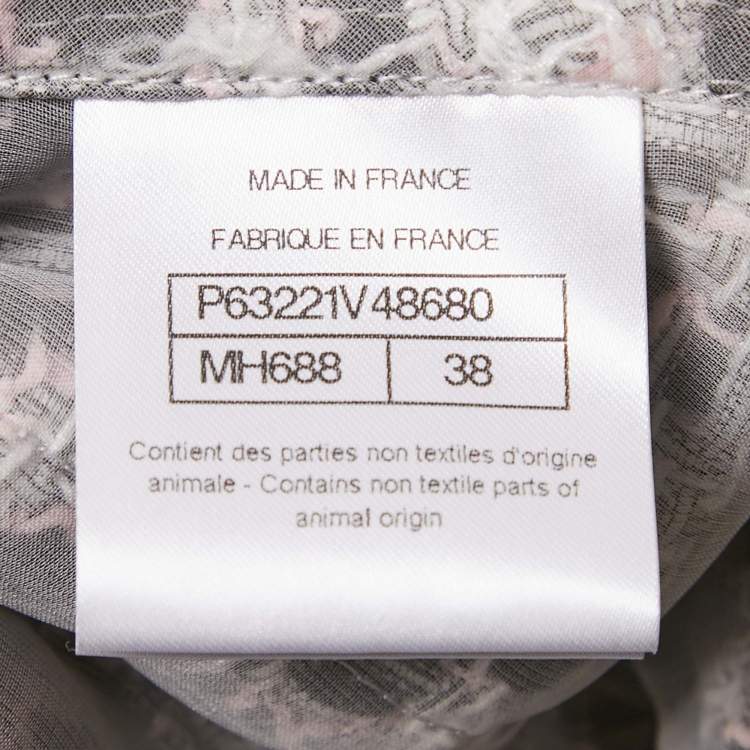 Pre Owned Chanel Pink/Black Tweed Zip-Up Jacket M