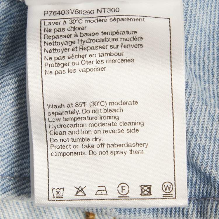 Pre Owned Chanel Blue Denim High-Waist Shorts S/Waist 24"