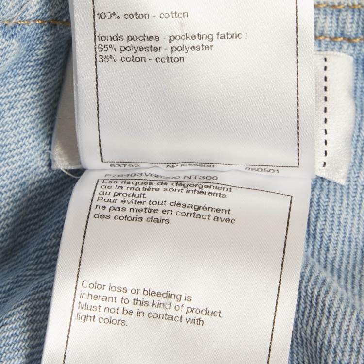 Pre Owned Chanel Blue Denim High-Waist Shorts S/Waist 24"