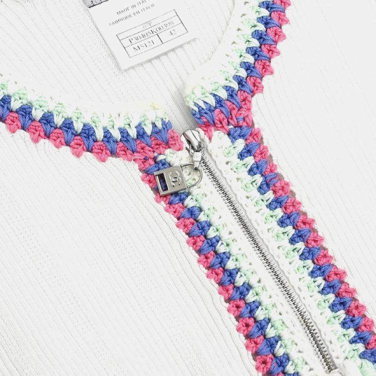 Pre Owned Chanel Sleeveless Top White 07P M