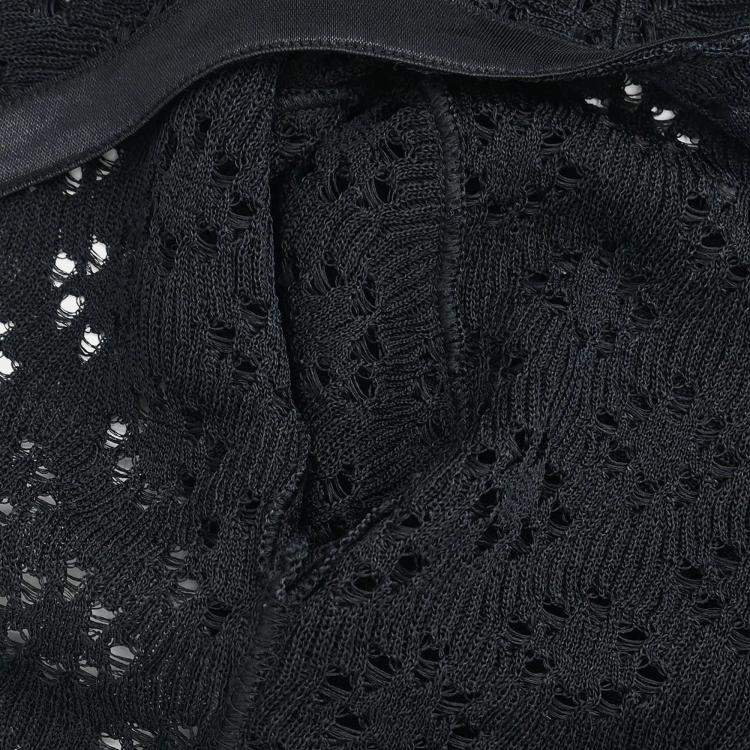 Pre Owned Chanel Silk Cardigan Black S