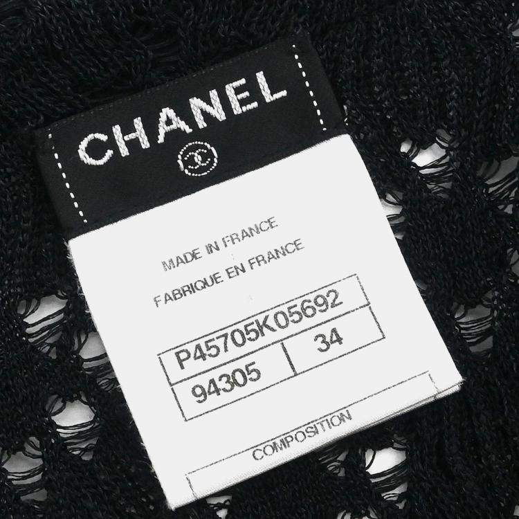 Pre Owned Chanel Silk Cardigan Black S