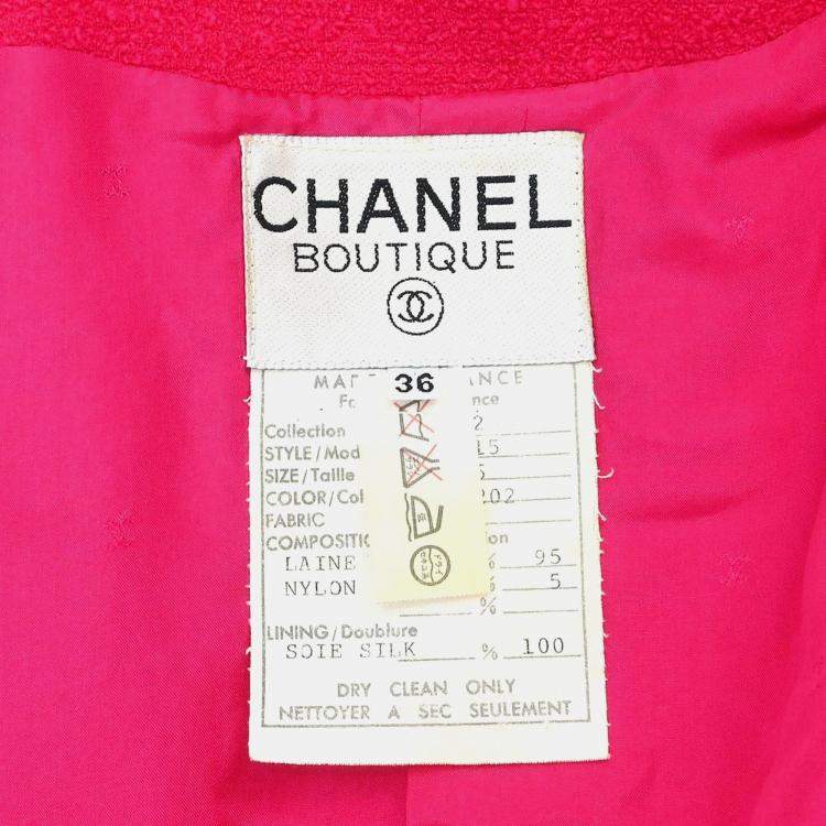 Pre Owned Chanel Setup Suit Jacket Skirt Pink Black S