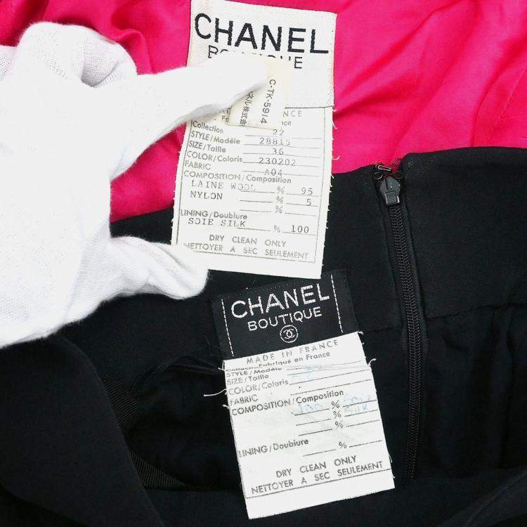 Pre Owned Chanel Setup Suit Jacket Skirt Pink Black S