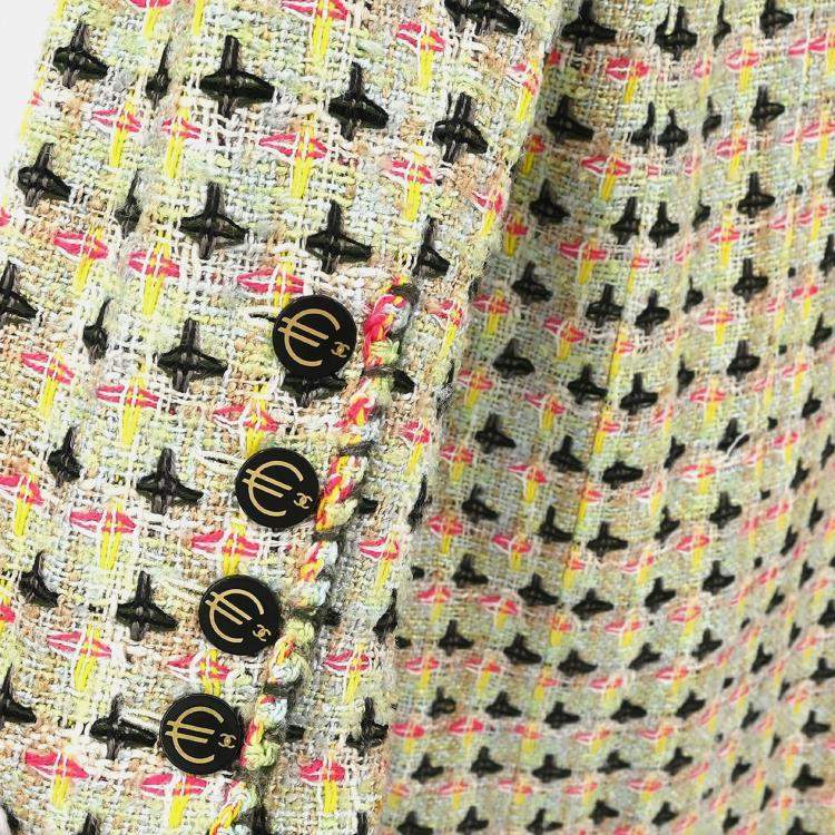 Pre Owned Chanel Zip Up Jacket Light Green 02P L