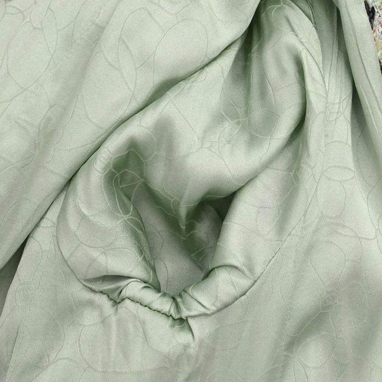 Pre Owned Chanel Zip Up Jacket Light Green 02P L