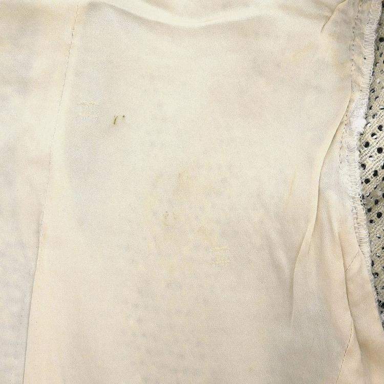 Pre Owned Chanel Single Breasted Collarless Jacket Gray 96A L