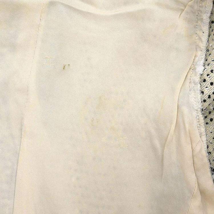 Pre Owned Chanel Single Breasted Collarless Jacket Gray 96A L