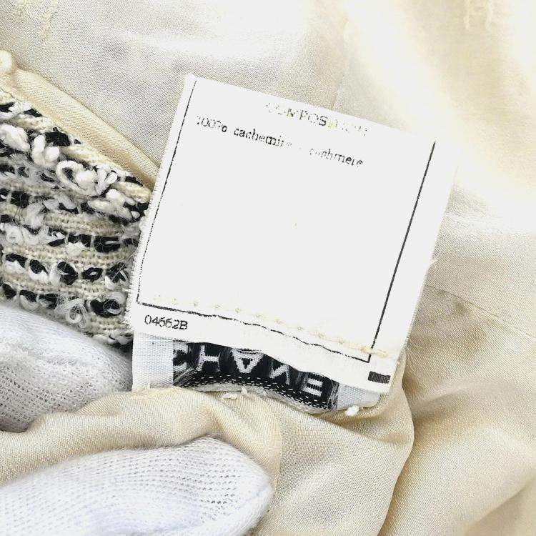 Pre Owned Chanel Single Breasted Collarless Jacket Gray 96A L