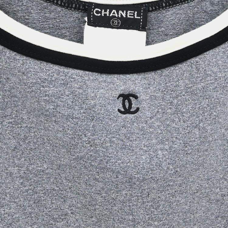 Pre Owned Chanel Sleeveless Dress Gray 98P M