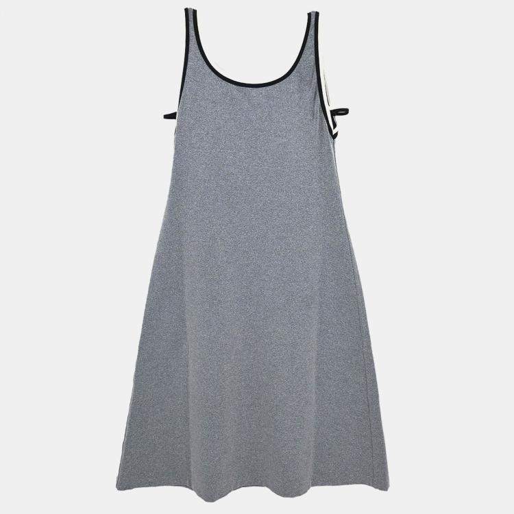 Pre Owned Chanel Sleeveless Dress Gray 98P M