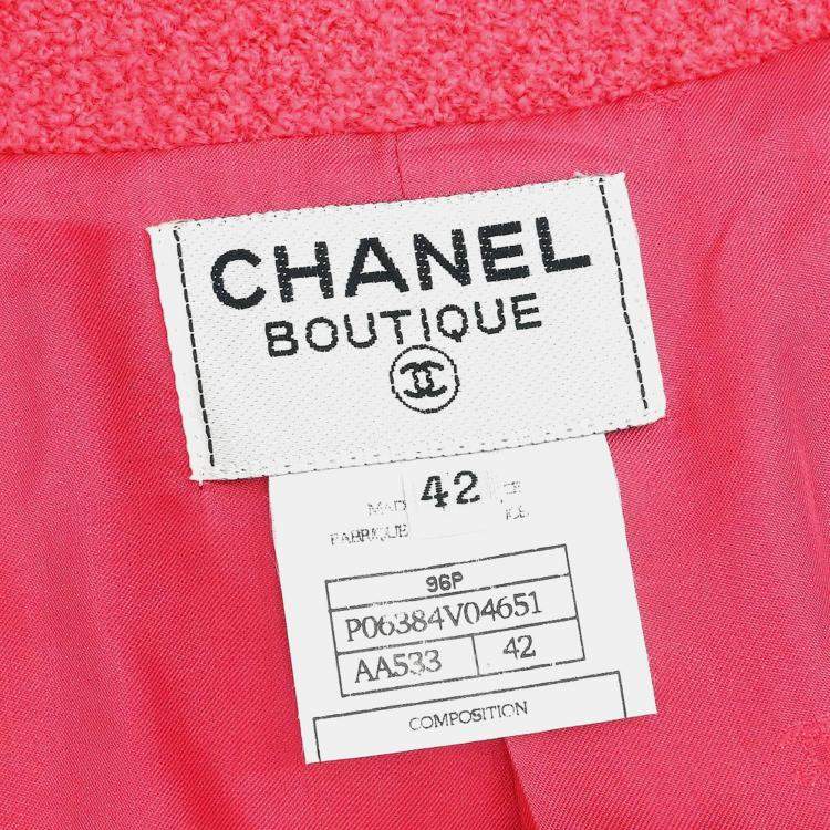Pre Owned Chanel Jacket Coat Pink L
