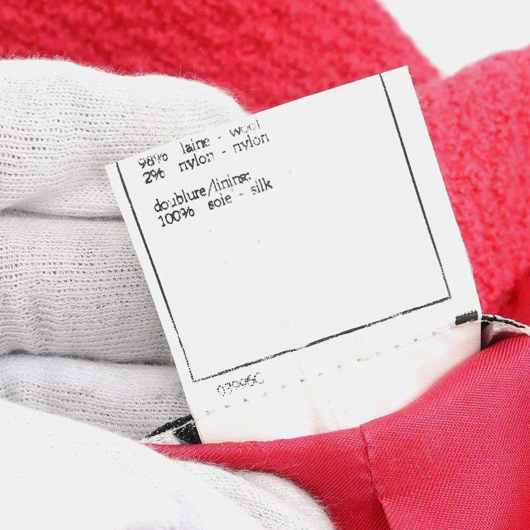 Pre Owned Chanel Jacket Coat Pink L