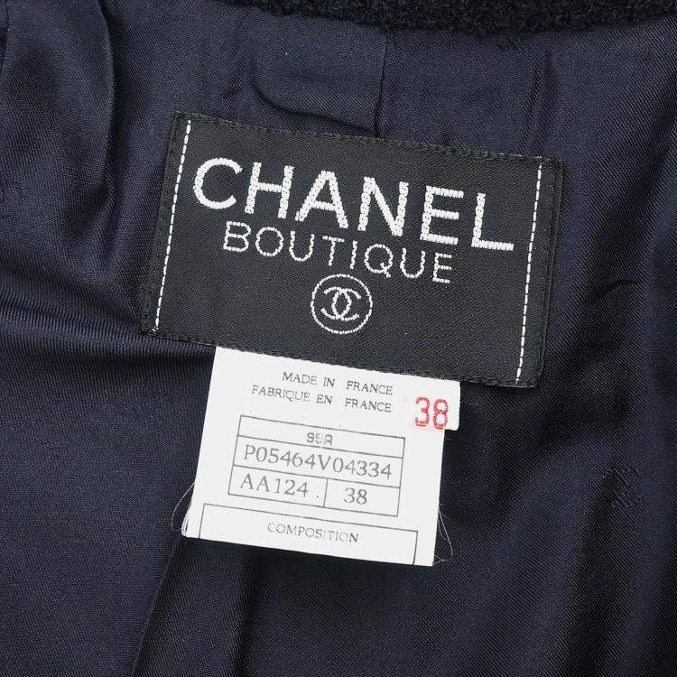 Pre Owned Chanel Nylon And  Wool Jacket Black M