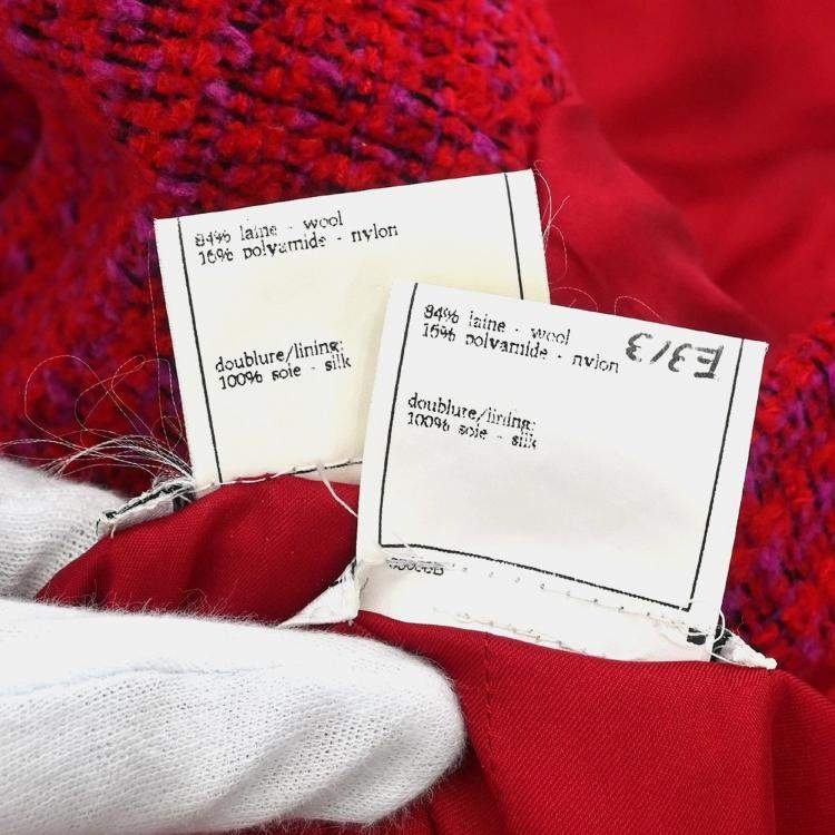 Pre Owned Chanel Setup Suit Jacket Skirt Red M