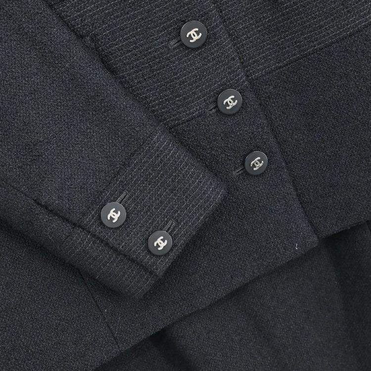 Pre Owned Chanel Setup Suit Jacket Skirt Black M