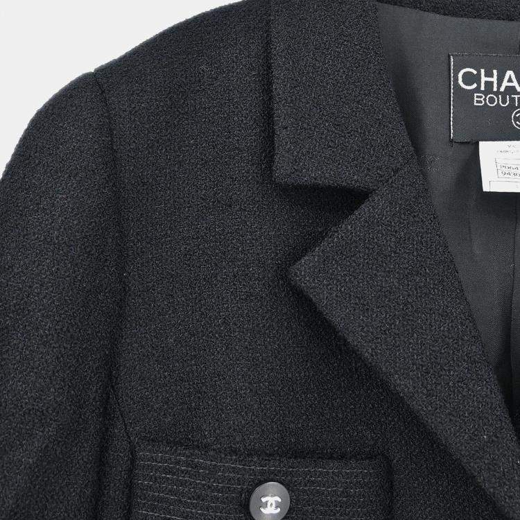 Pre Owned Chanel Setup Suit Jacket Skirt Black M