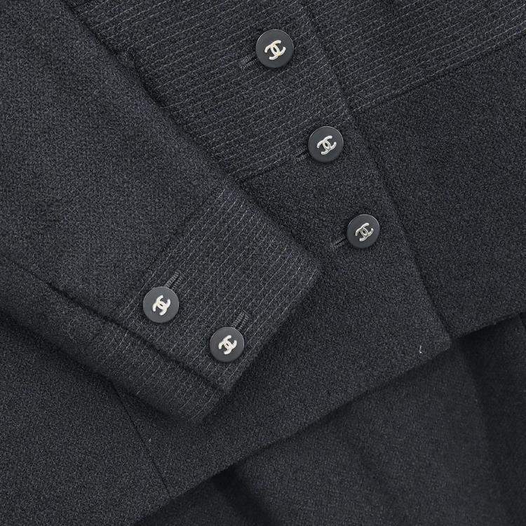 Pre Owned Chanel Setup Suit Jacket Skirt Black M