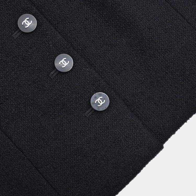 Pre Owned Chanel Setup Suit Jacket Skirt Black M