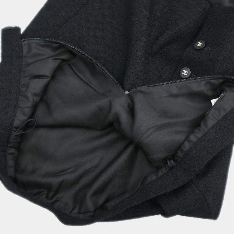 Pre Owned Chanel Setup Suit Jacket Skirt Black M