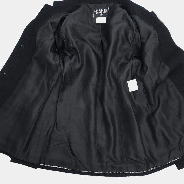 Pre Owned Chanel Setup Suit Jacket Skirt Black M