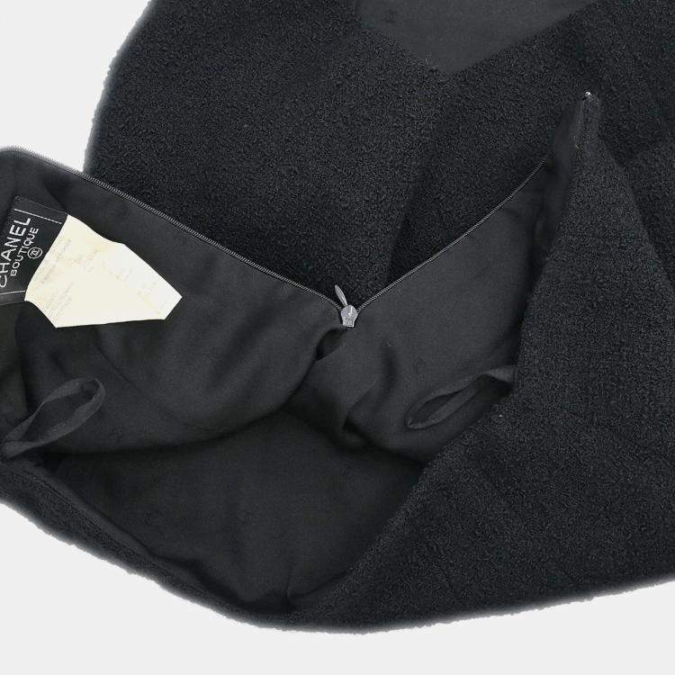 مملوكة مسبقًا جاكيت بدلة وتنورة شانيل أسود #38