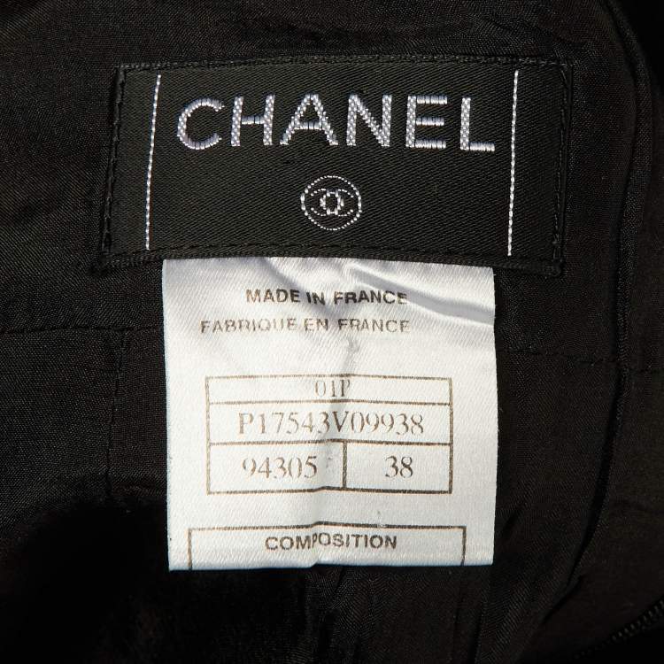 Pre Owned Chanel Black Wool Mini Skirt M