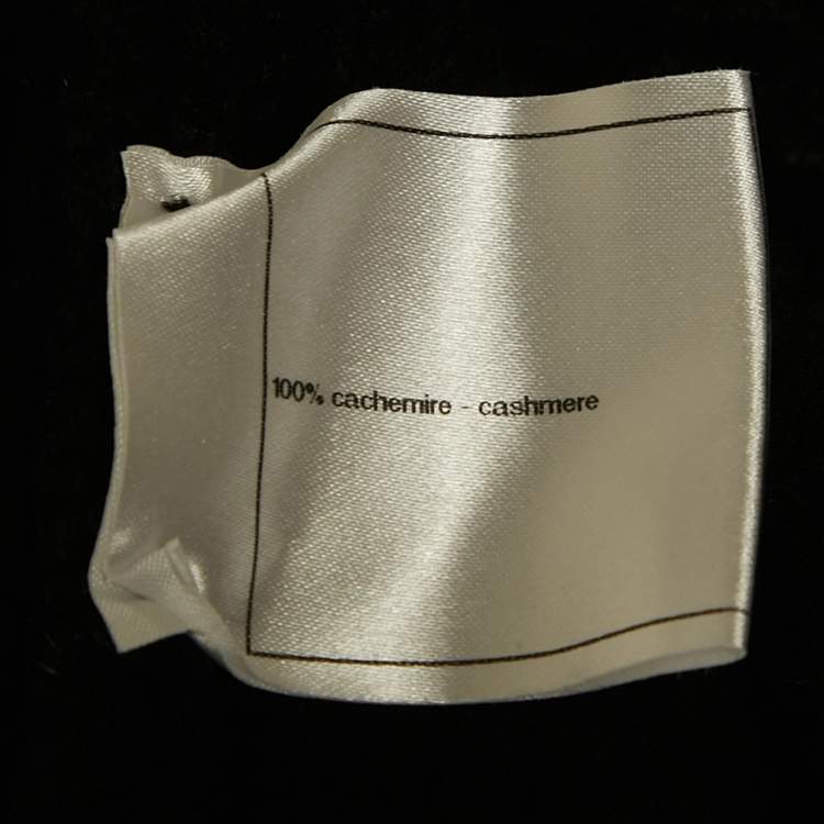 Pre Owned Chanel Black Cashmere Toggle Cardigan S 