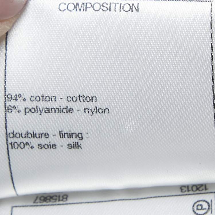 Pre Owned Chanel Black Floral Lace Detail Top L