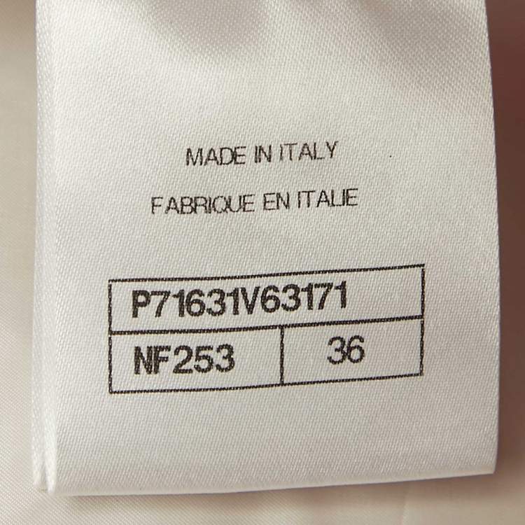 Pre Owned Chanel Pink Tweed Patch Pockets Detail Wide Leg Pants S