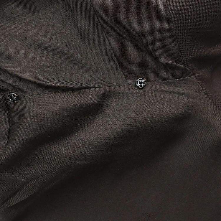 Pre Owned Chanel Single Breasted Jacket Brown 96A Size M