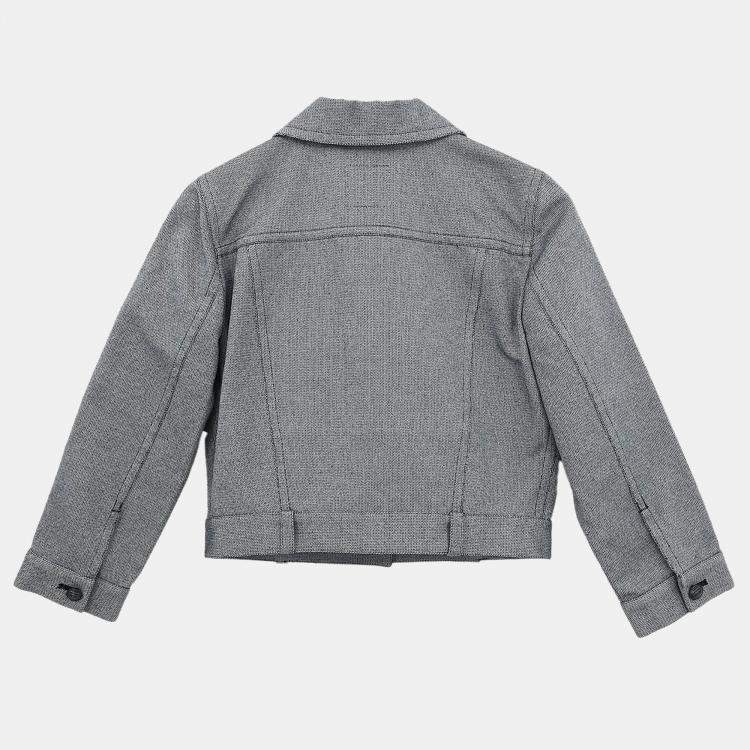 Pre Owned Chanel Single Breasted Jacket Sport Line Jacket Gray #36