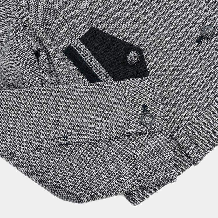 Pre Owned Chanel Single Breasted Jacket Sport Line Jacket Gray #36