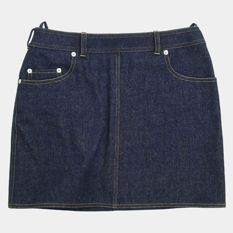 Pre Owned Chanel Setup Suit Jacket Skirt Navy #40 #38