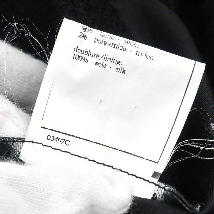 Pre Owned Chanel Single Breasted Jacket Black 95A #38