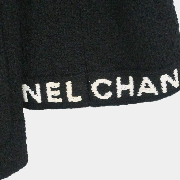 Pre Owned Chanel Single Breasted Jacket Black 95A #38