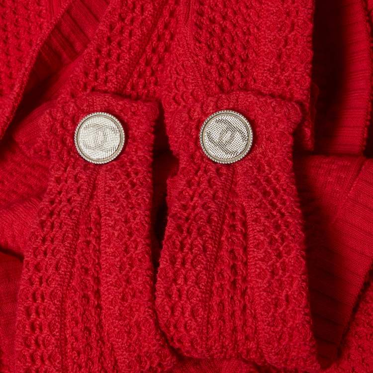 Pre Owned Chanel Pink Stretch Knit Tank Top XL