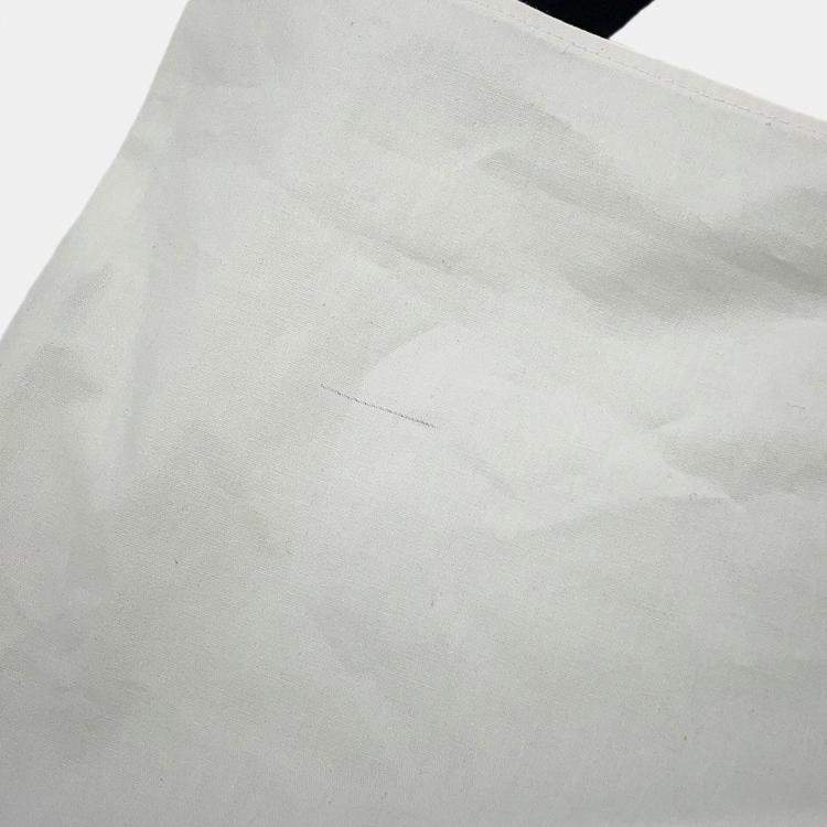 Pre Owned Chanel Pullover Polo Shirt Size 40 White/Navy/Brown Cotton 87% Viscose 8% Polyamide 4% Polyurethane 1%