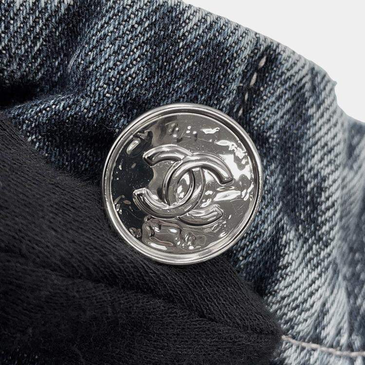 Pre Owned Chanel Denim Print Washed Denim Size 36 Blue Cotton 100%