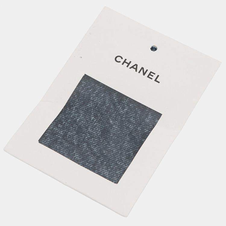 Pre Owned Chanel Denim Print Washed Denim Size 36 Blue Cotton 100%
