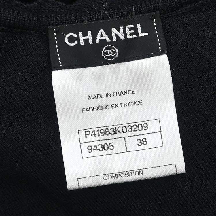 Pre Owned Chanel Cardigan Black #38