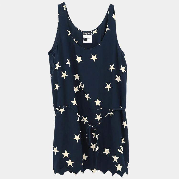 Pre Owned Chanel Sleeveless Top Navy Size S