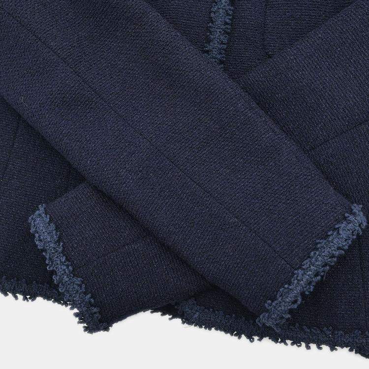 Pre Owned Chanel Setup Suit Jacket Skirt Navy 97P #38