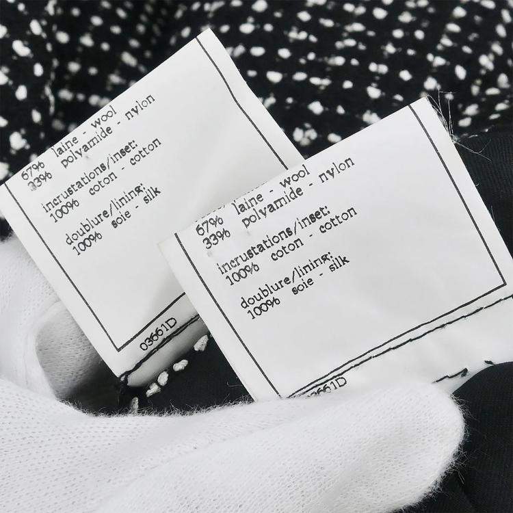 Pre Owned تنورة وجاكيت بدلة شانيل أسود 96C مقاس 40