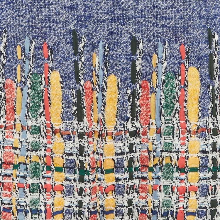 Pre Owned Chanel Multicolor Tweed Sleeveless Playsuit L